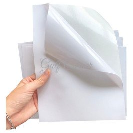 ستيكر ابيض لاصق